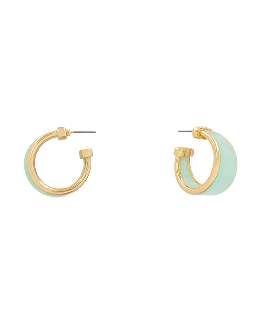 Acetate Hoop Earring - 1.0"