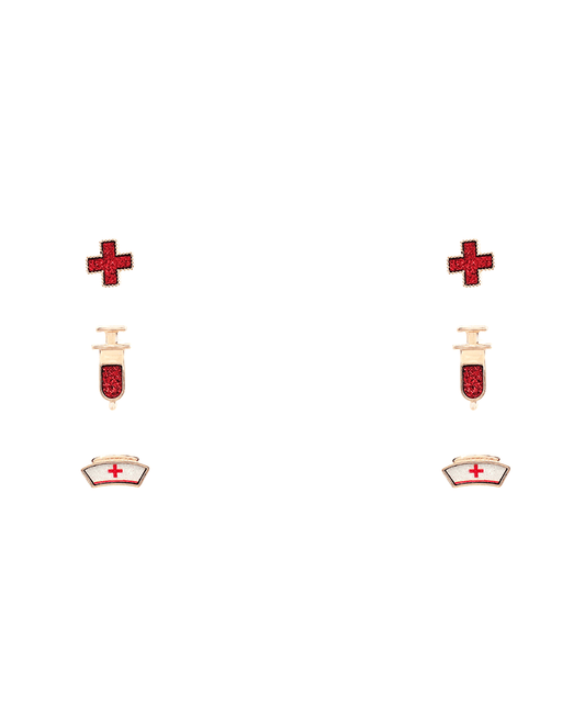 Nurse Glitter 3 Set Earring