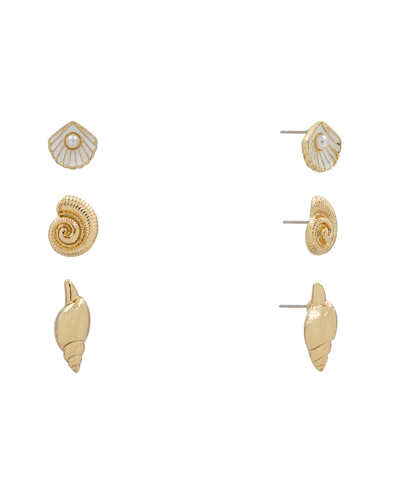 Shell 3 Set Earring