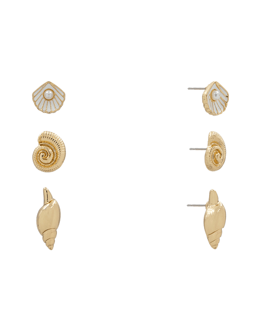 Shell 3 Set Earring