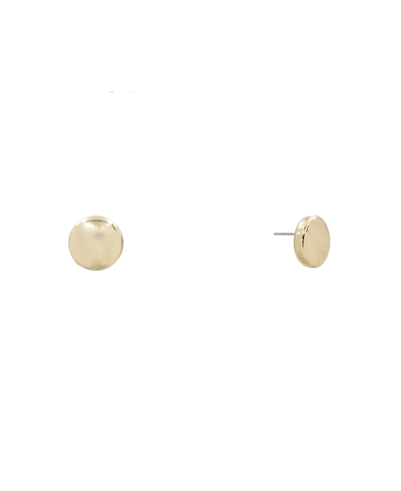 Flat Round CCB Stud Earring - 0.3"