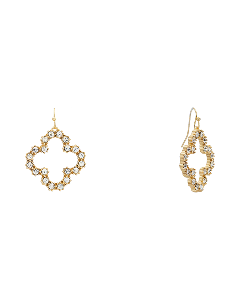 Paved Clover Earring - 1.5"
