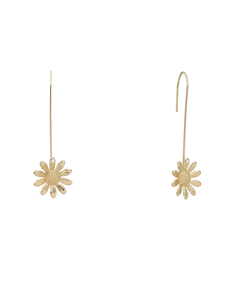 Metal Flower Earring - 2.5"