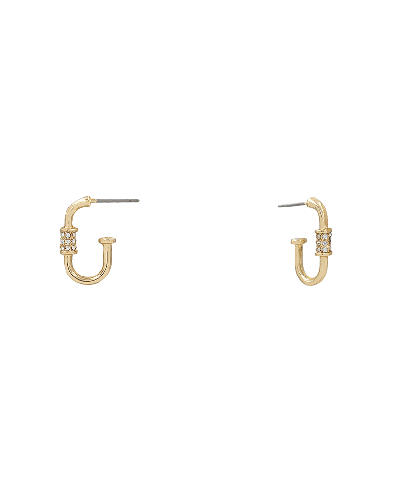 Carabiner Huggie Earring - 0.7"