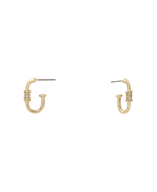 Carabiner Huggie Earring - 0.7"