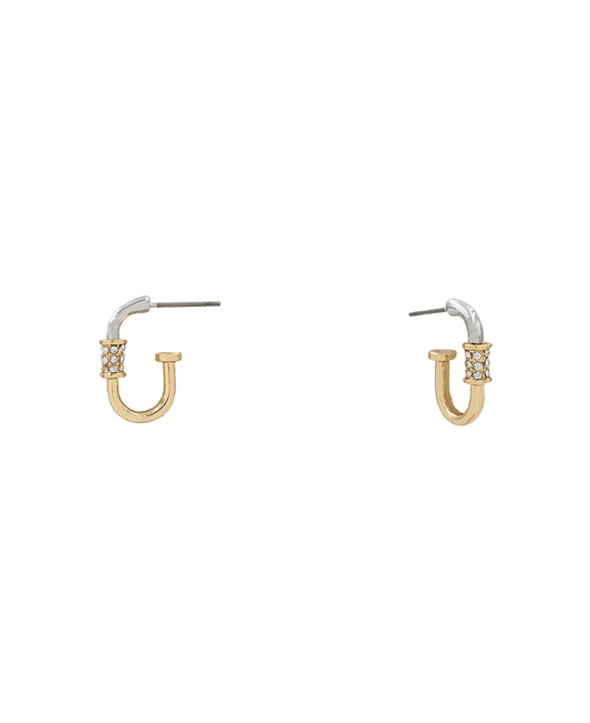 Carabiner Huggie Earring - 0.7"