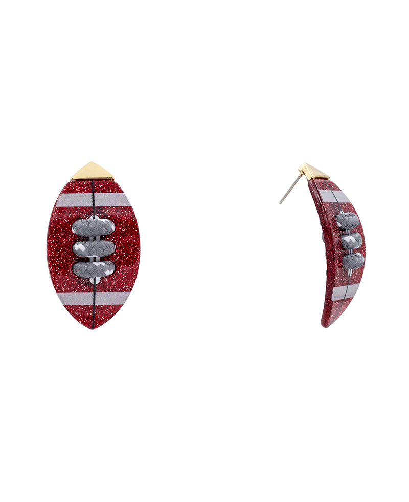Gameday Football Acrylic Earring - 1.8"