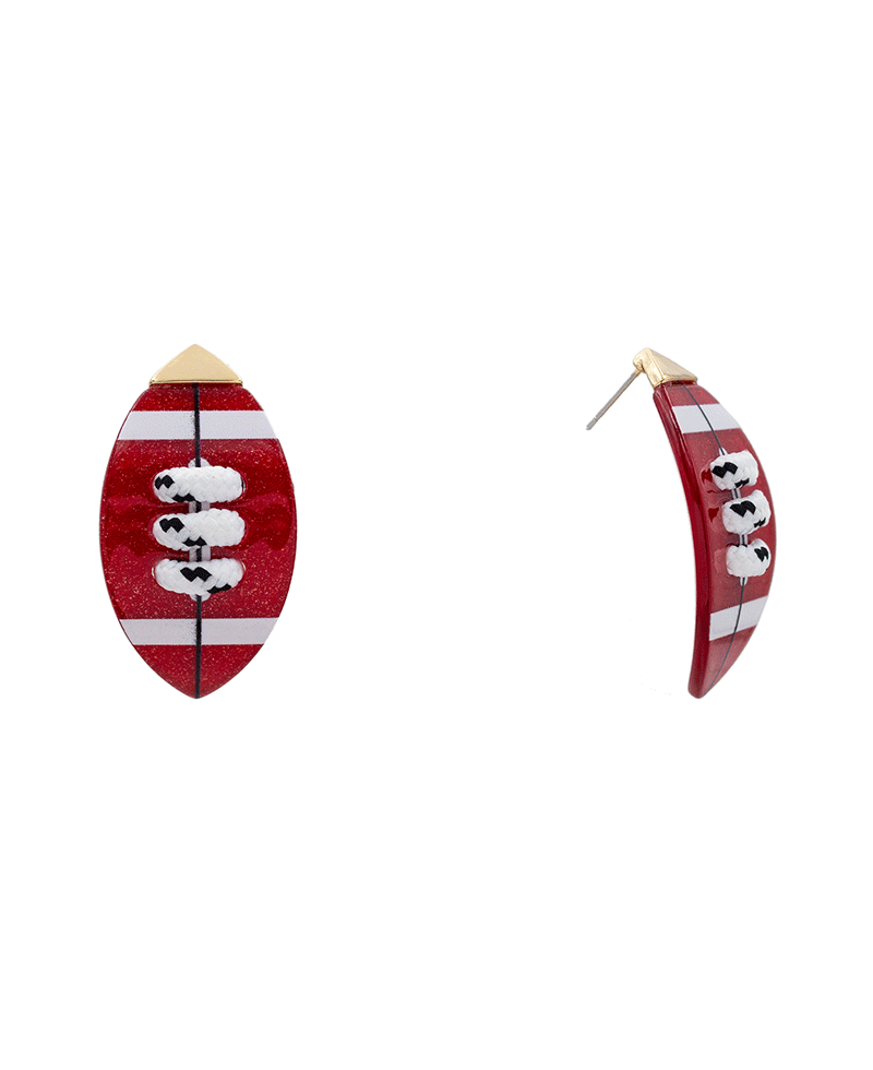 Gameday Football Acrylic Earring - 1.8"