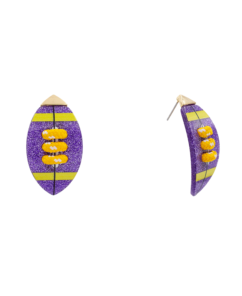 Gameday Football Acrylic Earring - 1.8"