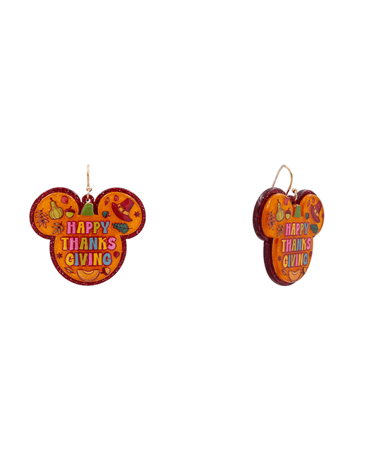 Thanksgiving Willie Silhouette Earring - 1.5"