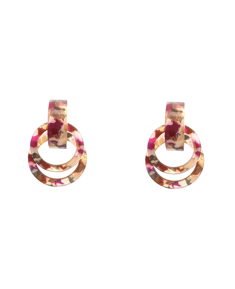 Acetate Door Knocker Earring - 2.0"