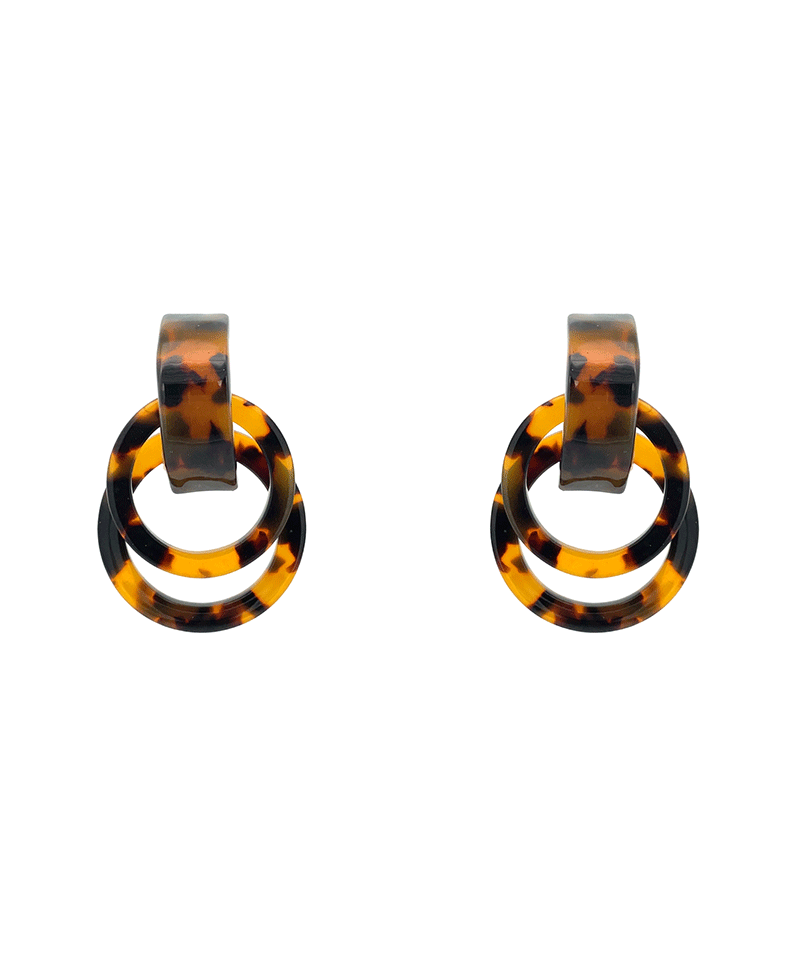 Acetate Door Knocker Earring - 2.0"