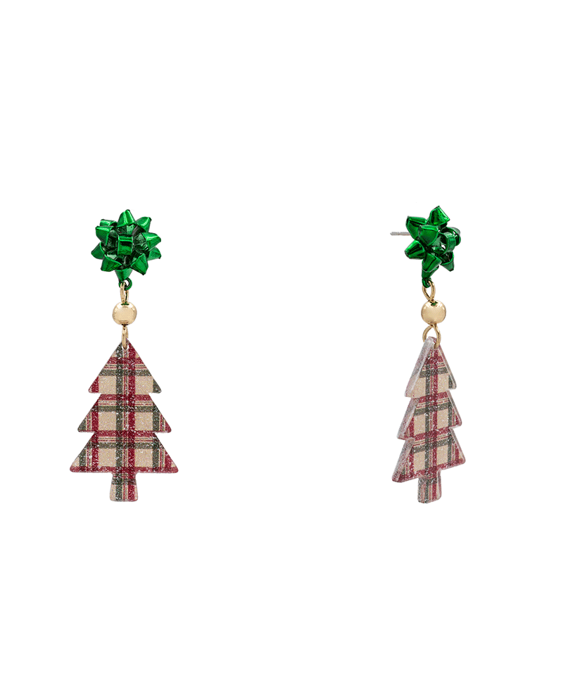 Christmas Symbols Earring - 2.1"