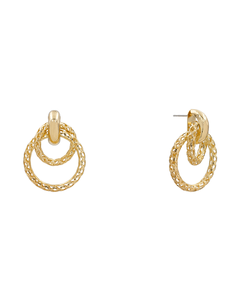 Filigree Tube Door Knocker Earring - 1.5"