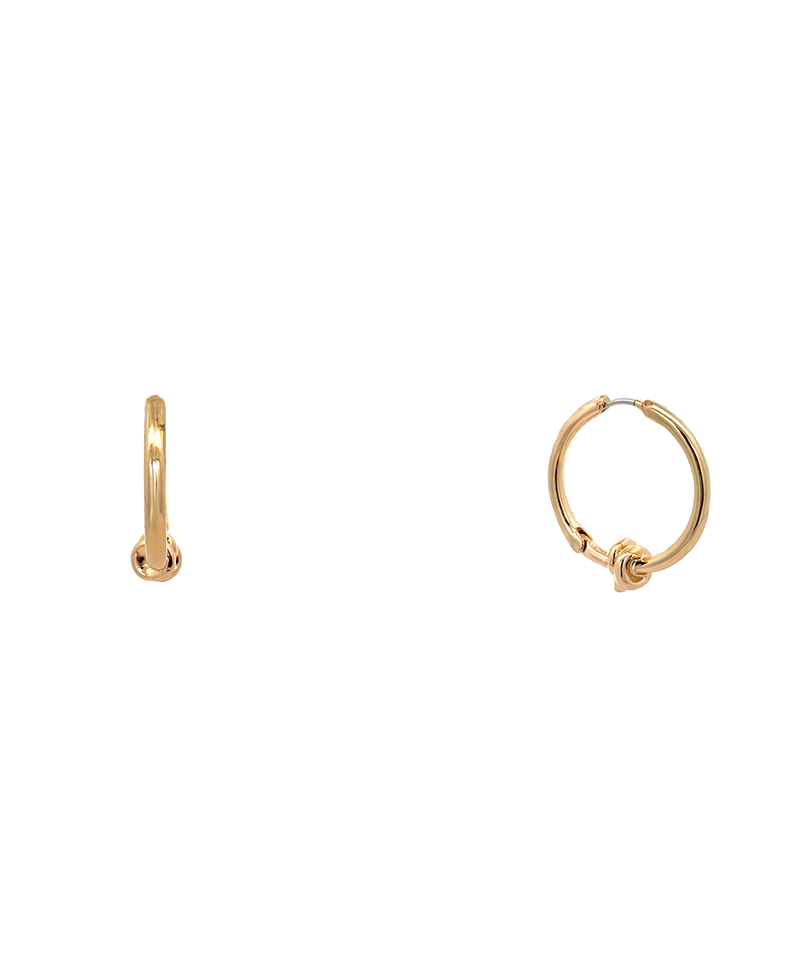 Knot Hinge Hoop Earring - 1.0"
