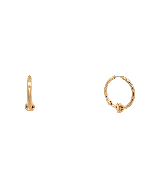 Knot Hinge Hoop Earring - 1.0"