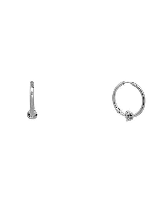 Knot Hinge Hoop Earring - 1.0"