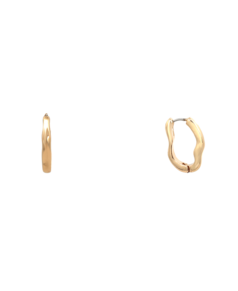 Wavy Oval Hoop Earring - 1.0"