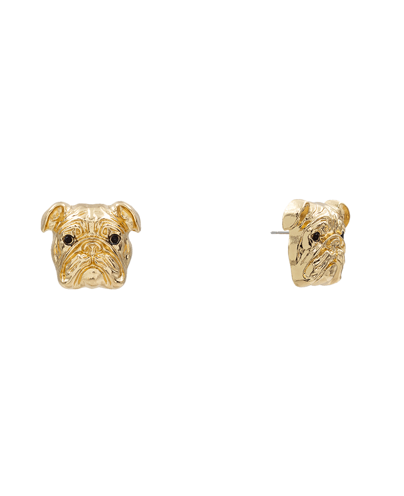 Bulldog Stud Earring - 0.9"