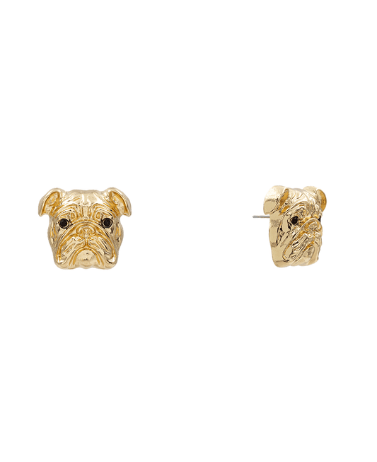 Bulldog Stud Earring - 0.9"