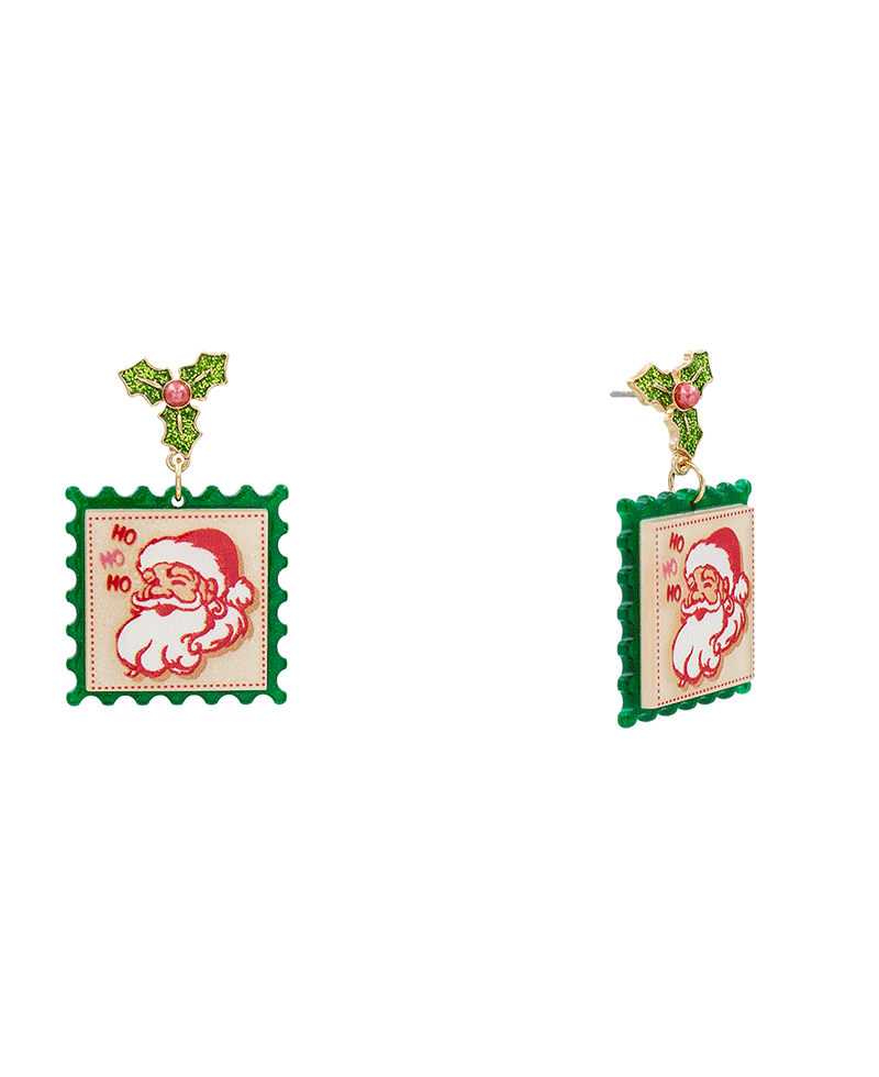 Christmas Acrylic Stamp Earring - 1.7"
