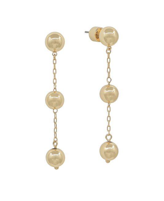 3 Drop 6mm CCB Post Earring
