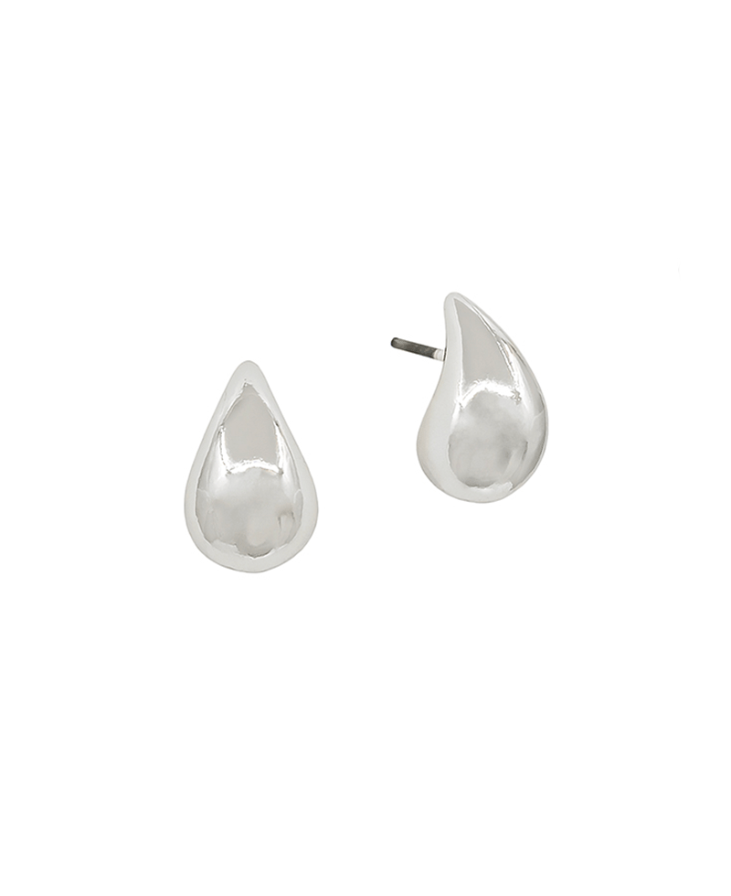 Small Teardrop Metal Post Earring