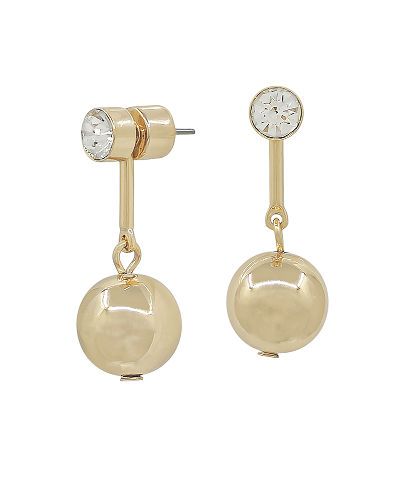 1" Crystal Post Bar  & 12mm CCB Drop Earring