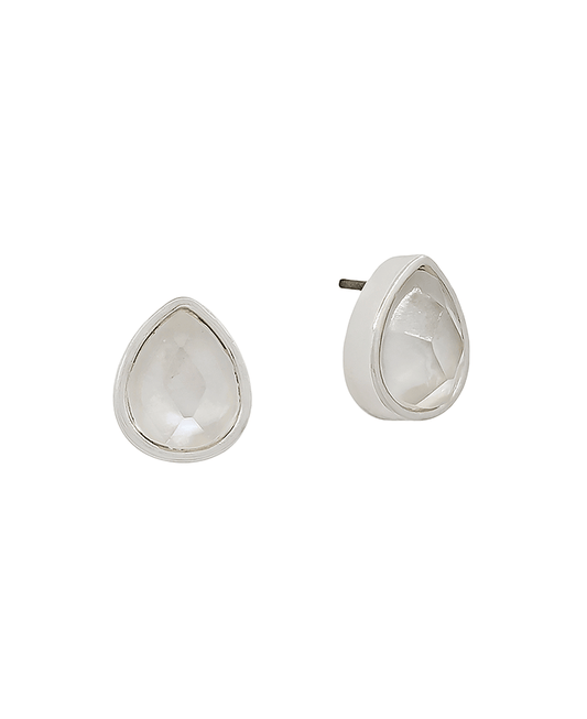 Teardrop Glass Post Earring