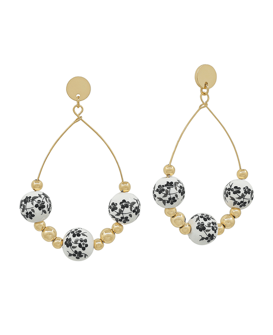 10mm Ceramic Brads CCB Teardrop Post Earring - 2.0"