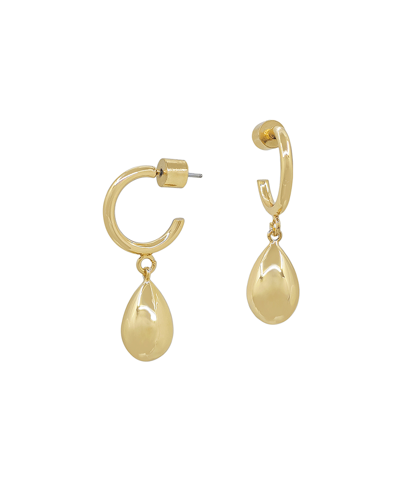 Small Hoop w/ Teardrop Earring