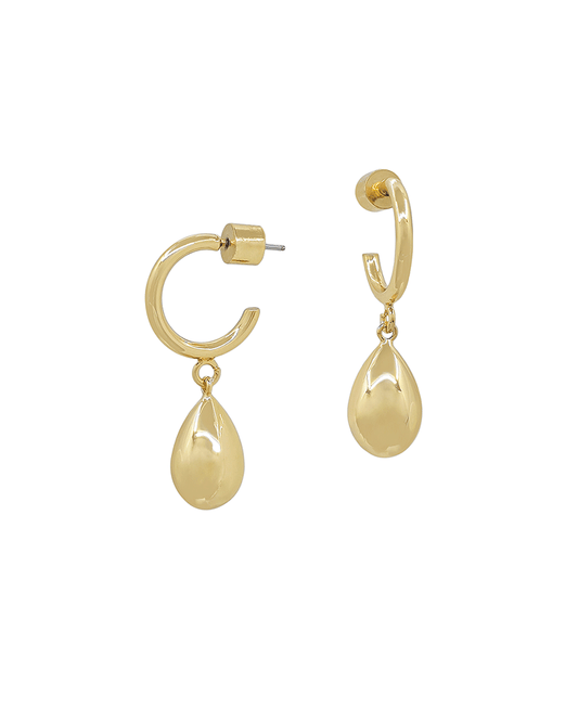 Small Hoop w/ Teardrop Earring