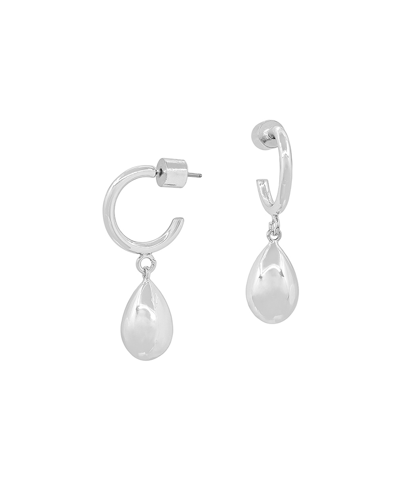 Small Hoop w/ Teardrop Earring