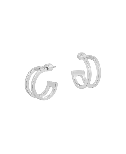 20mm Layered Open Round Hoop Earring