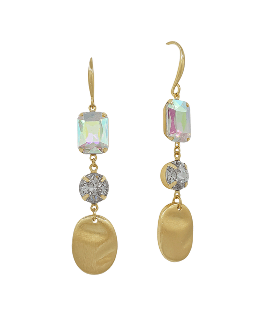 Stone & Metal 3 Drop Earring
