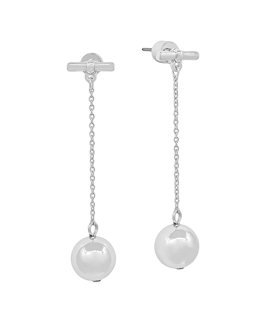 Metal Bar w/ 10mm CCB Drop Earring - 2.0"