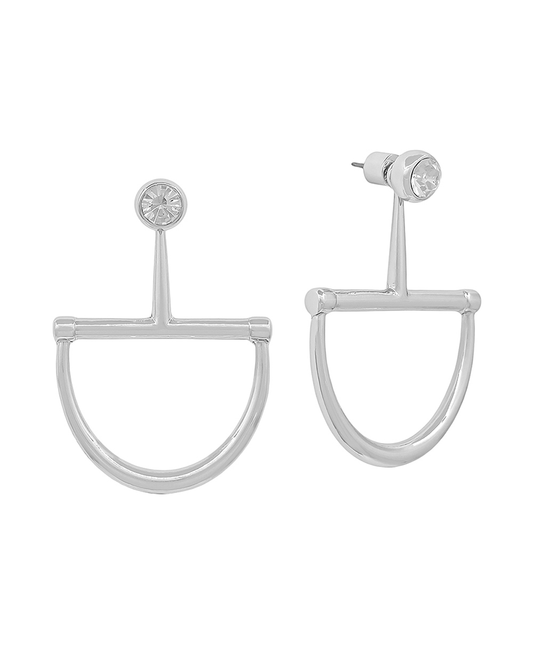 Horsebit w/ 6mm Stone Earring