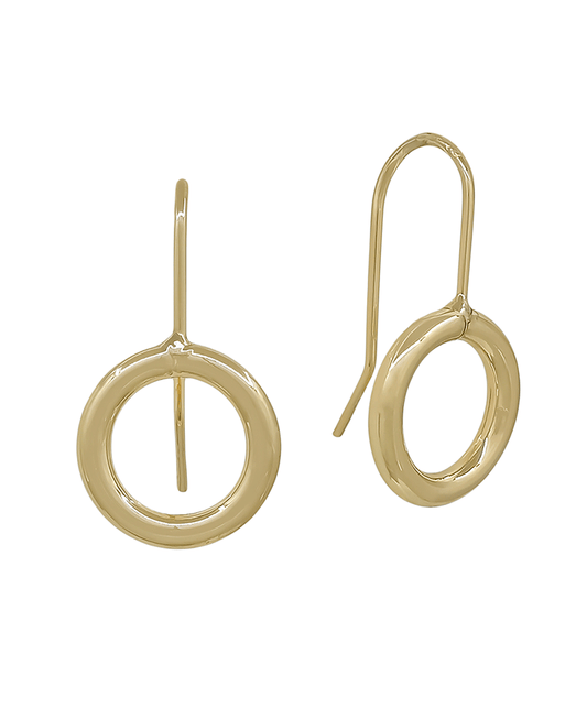 10mm Metal Open Circle French Wire Earring