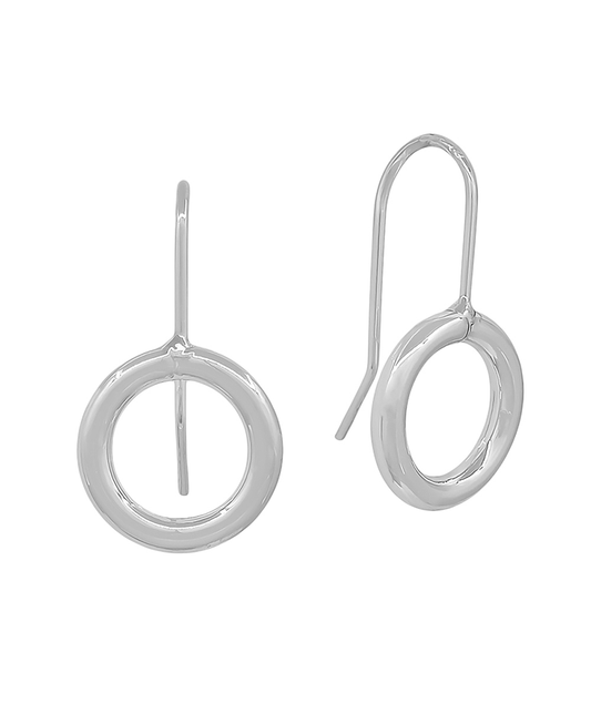 10mm Metal Open Circle French Wire Earring