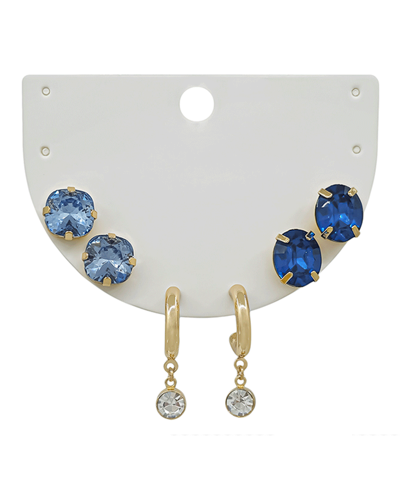 Stone 3 Set Earring