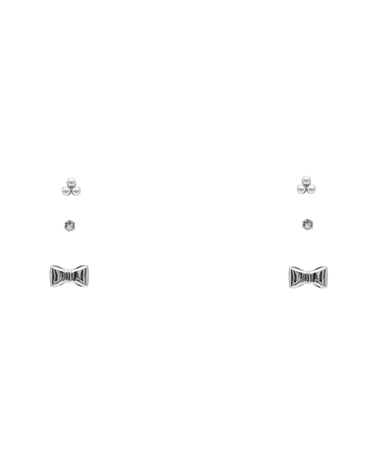 Bow 3 Set Earring