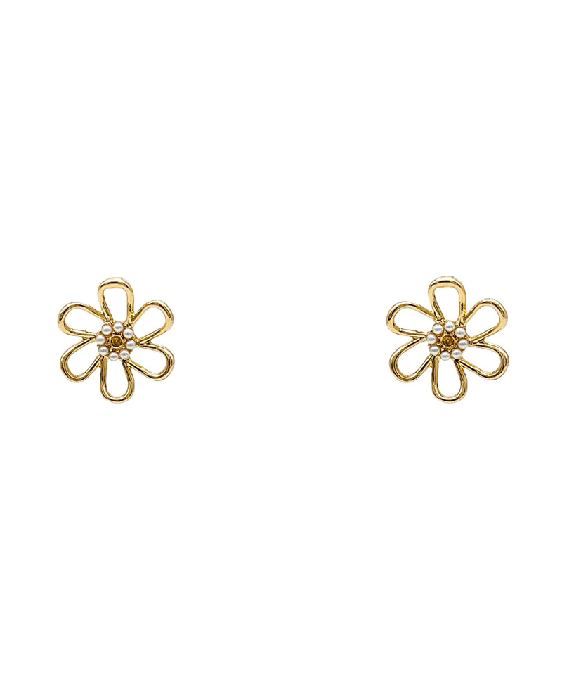 Wire Flower Stud Earring - 1.0"