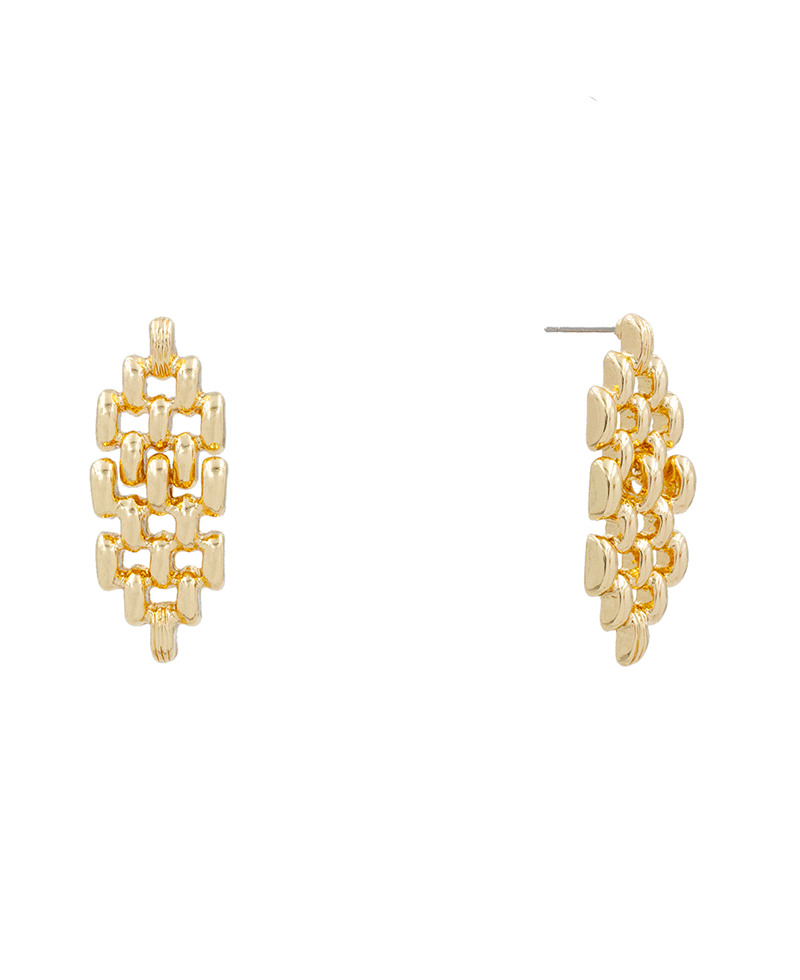Chain Metal Post Earring - 1.75"