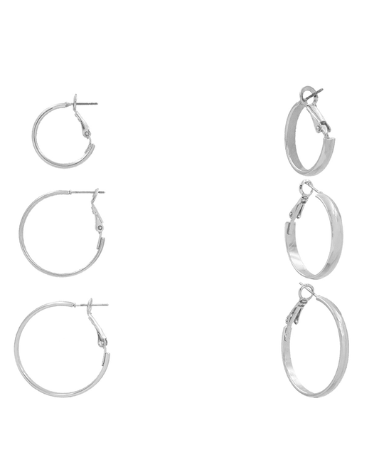 Brass 3 Set Hoop Earring