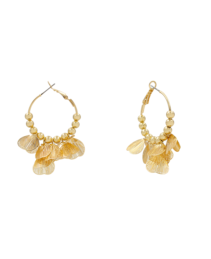 Petal Filigree Hoop Earring - 2.4"
