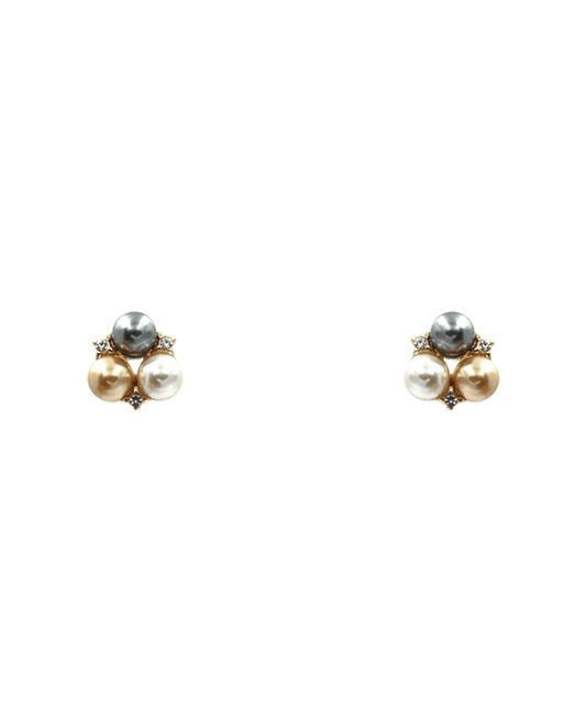 Pearl Cluster Earring - 0.75"