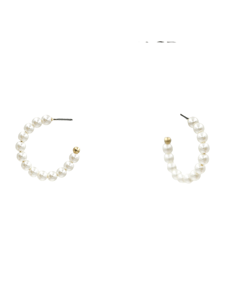 Round Pearl Earring - 1.25"