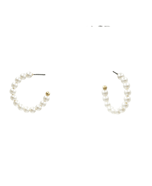 Round Pearl Earring - 1.25"