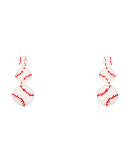 Sports Acrylic 3 Drop Post Earring