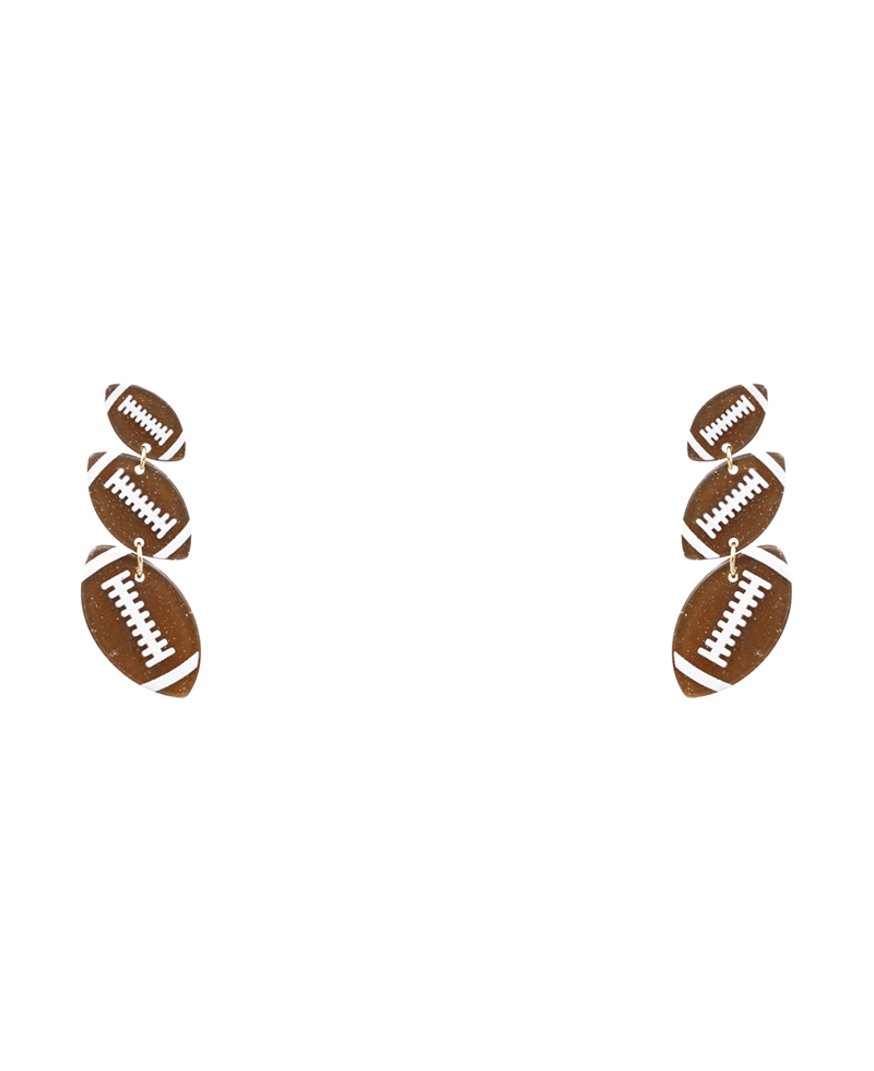 Sports Acrylic 3 Drop Post Earring